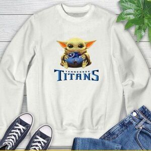 NFL Tennessee Titans Baby Yoda Star Wars Christmas Football Sweatshirt 159